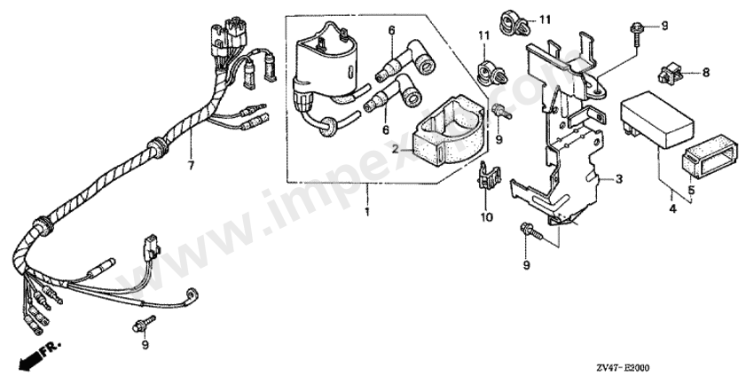 Honda 06320-ZV4-860 Coil Kit 10A 
