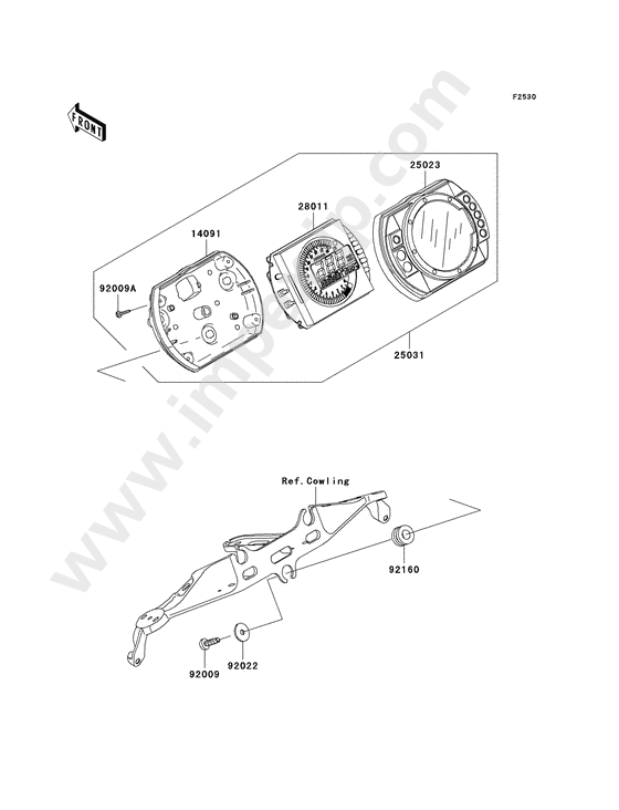 Meter for KAWASAKI ZX1000-C2 2005 — IMPEX JAPAN