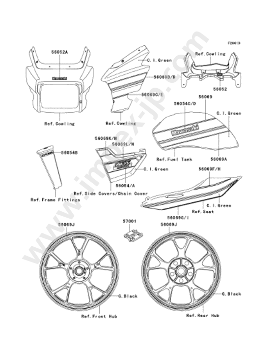 Motorcycle parts KAWASAKI ZRX1200 DAEG 2011 — IMPEX JAPAN