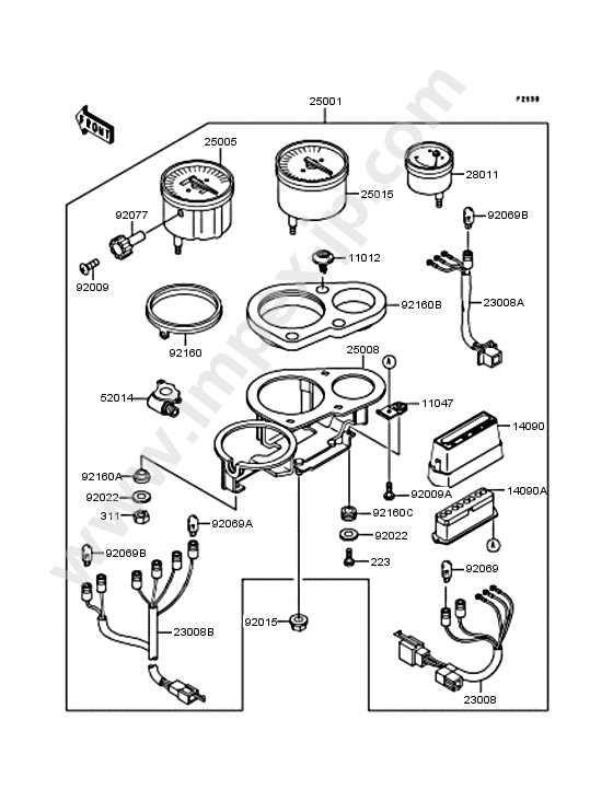 Meters for KAWASAKI ZX250-C2 1992 — IMPEX JAPAN