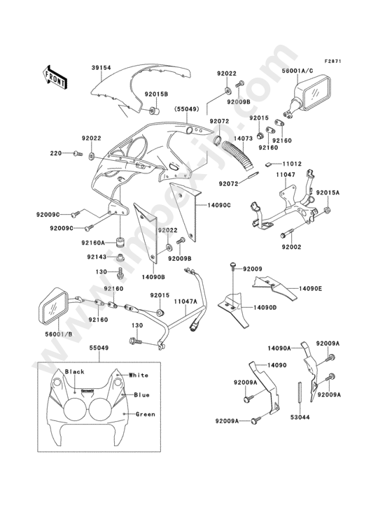 Cowling for KAWASAKI ZX750-K2 1992 — IMPEX JAPAN