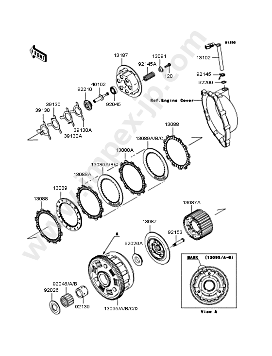 Clutch for KAWASAKI ZX1000-C1 2004 — IMPEX JAPAN