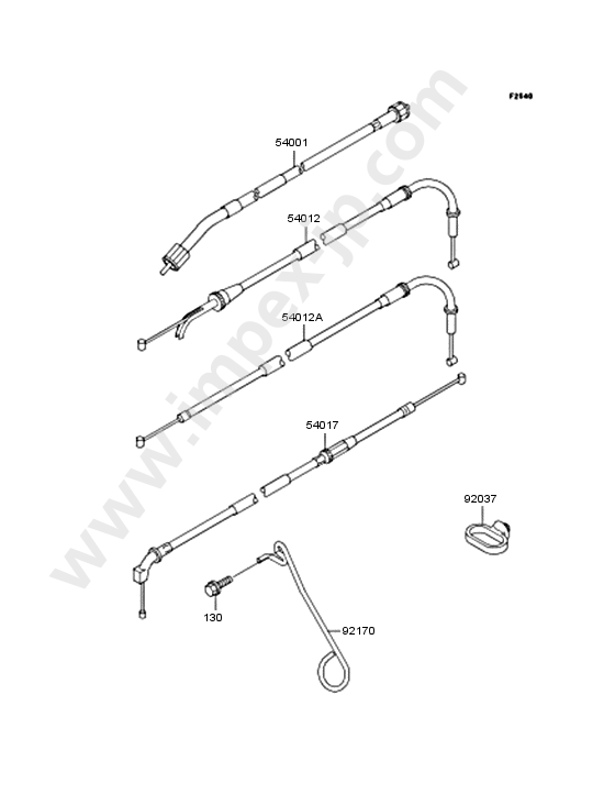 Cables for KAWASAKI ZX750-N1 1996 — IMPEX JAPAN