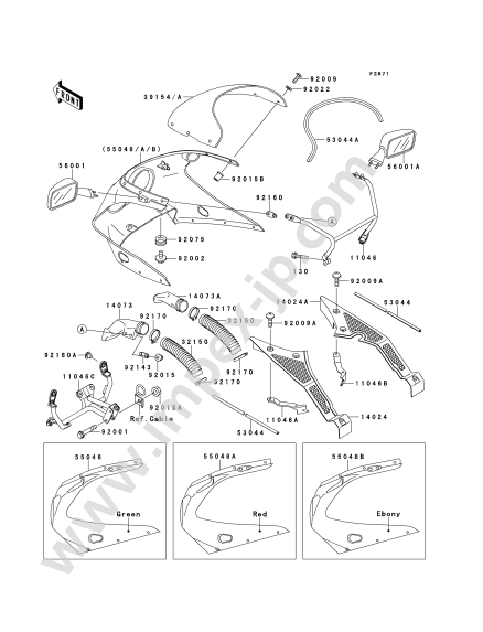 Cowling for KAWASAKI ZX250-A1 1989 — IMPEX JAPAN