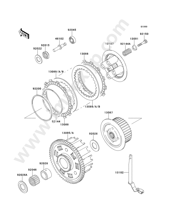 Clutch for KAWASAKI ZX600-F3 1997 — IMPEX JAPAN