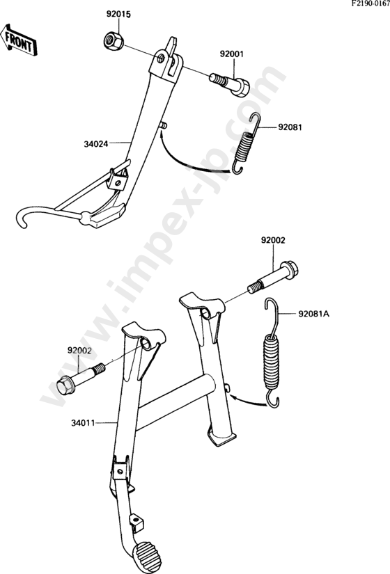 Stand(s) for KAWASAKI ZX900-A6 1989 — IMPEX JAPAN