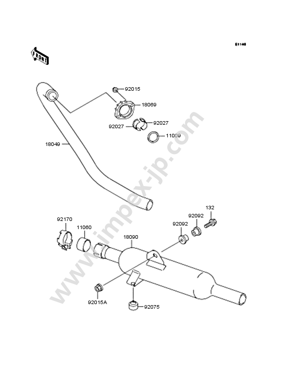 Motorcycle parts KAWASAKI BJ250-B1 1992 — IMPEX JAPAN