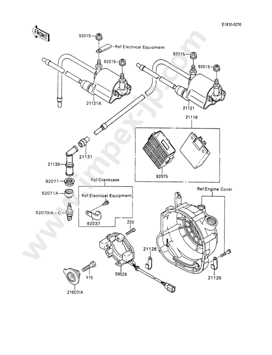 Ignition system for KAWASAKI ZX600-C5 1992 — IMPEX JAPAN