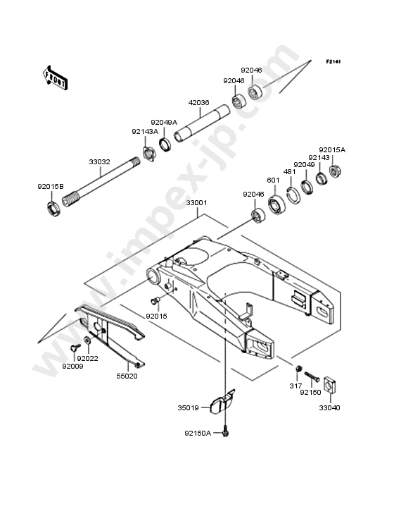 Swingarm for KAWASAKI ZX750-N1 1996 — IMPEX JAPAN