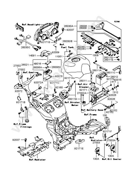 Chassis electrical equipment for KAWASAKI ZX1200-A1 2000 — IMPEX JAPAN