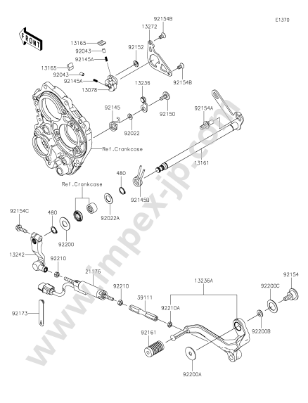 Gear change mechanism for KAWASAKI ZX1002MMFAL 2021 — IMPEX JAPAN