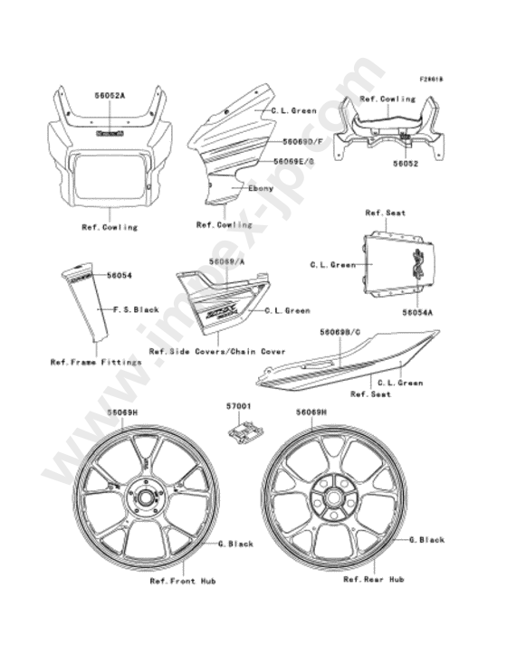 Motorcycle parts KAWASAKI ZRX1200 DAEG 2011 — IMPEX JAPAN