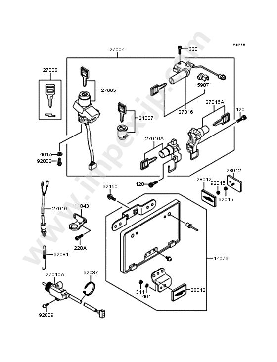 Ignition switch for KAWASAKI GPZ900R 1999 — IMPEX JAPAN