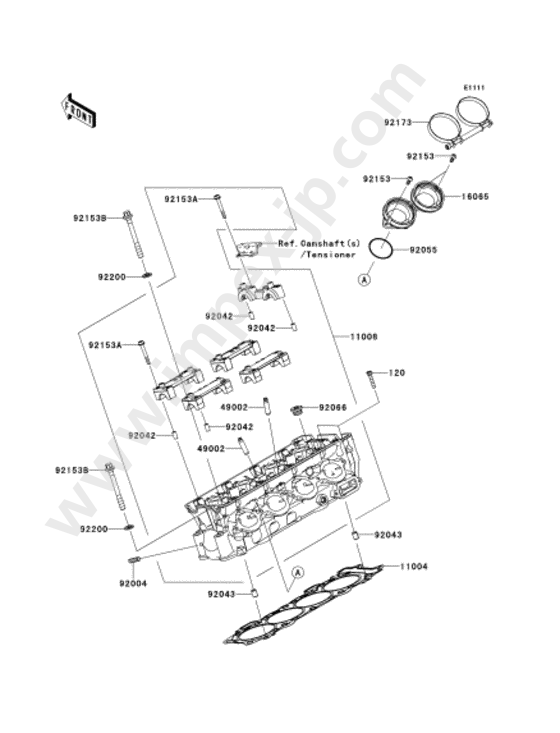 Cylinder head for KAWASAKI ZX1000JBF 2011 — IMPEX JAPAN