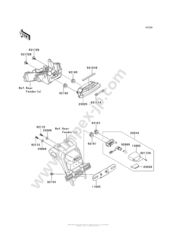 Taillight(s) for KAWASAKI ZX1000JEF 2014 — IMPEX JAPAN