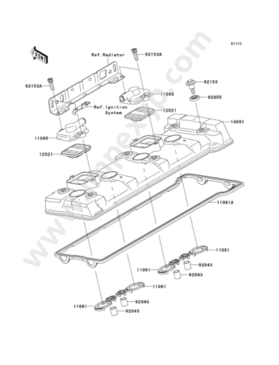 Cylinder head cover for KAWASAKI ZX1400ECF 2012 — IMPEX JAPAN