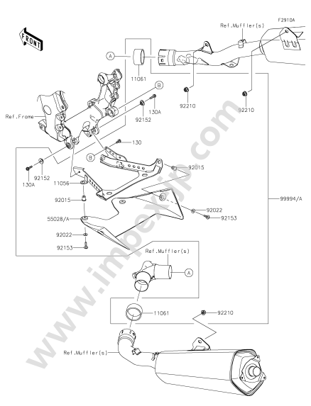 Accessory (Lower Cowling) for KAWASAKI ZX1400JLFA 2020 — IMPEX JAPAN