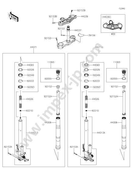 Front fork for KAWASAKI ZX1002MMFNL 2021 — IMPEX JAPAN