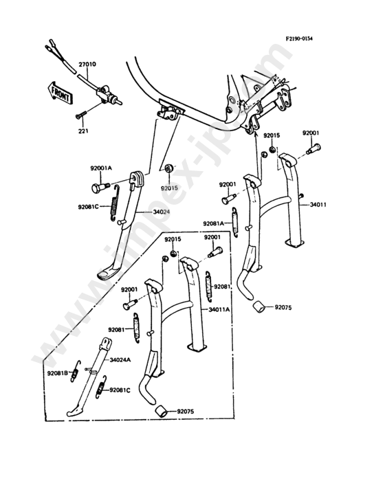 Stand(s) for KAWASAKI ZX550-A5 1988 — IMPEX JAPAN