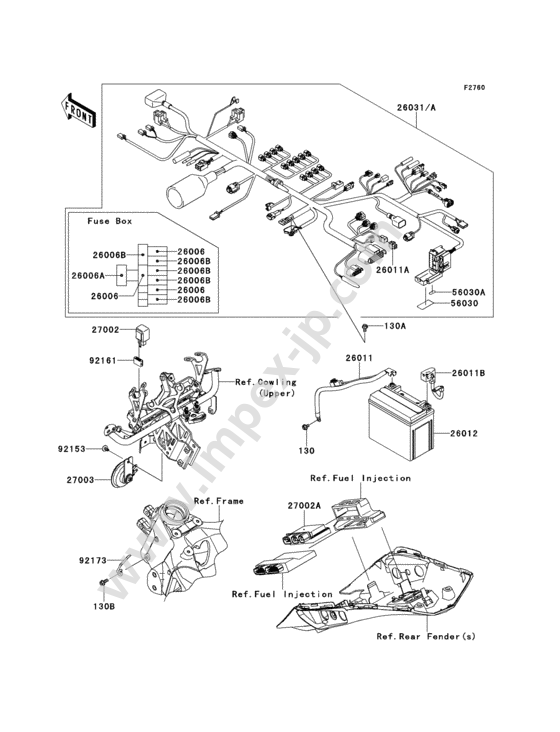 Электрооборудование for KAWASAKI ZX1000GCF 2012 — IMPEX JAPAN