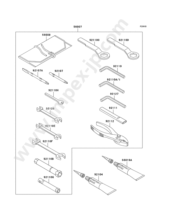 Owner's tools for KAWASAKI ZX900-C2 1999 — IMPEX JAPAN