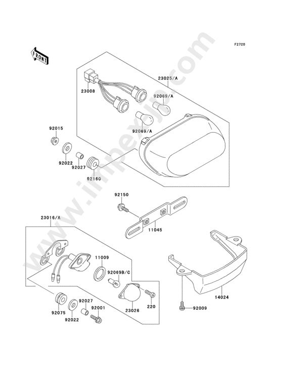 Taillight(s) for KAWASAKI ZX600-E8 2000 — IMPEX JAPAN