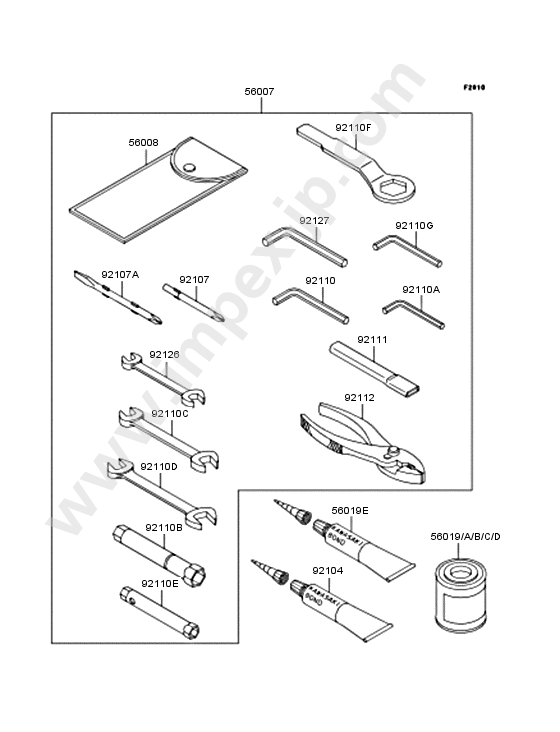 Owner\'s tools for KAWASAKI ZX636-B1H 2003 — IMPEX JAPAN