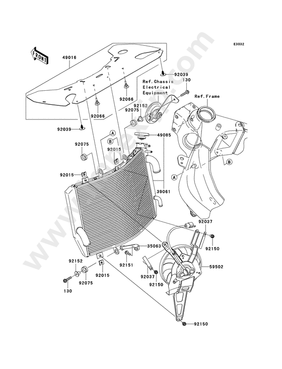 Radiator for KAWASAKI ZX600 1999 — IMPEX JAPAN