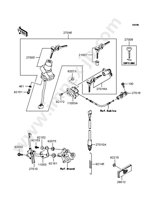 Ignition switch for KAWASAKI ZX636-B2H 2004 — IMPEX JAPAN