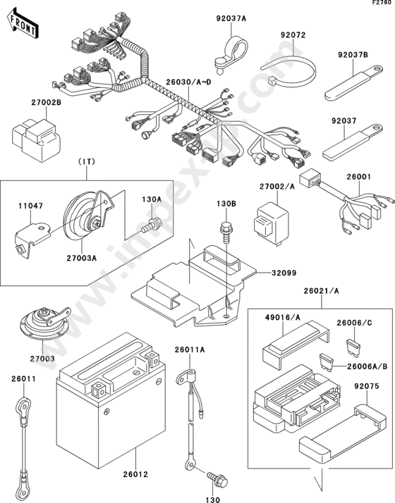 Electrical equipment(1/2) for KAWASAKI ZX400-L2 1992 — IMPEX JAPAN