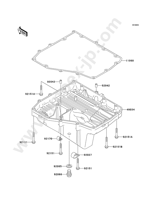 Oil pan for KAWASAKI ZX1200-B1 2002 — IMPEX JAPAN