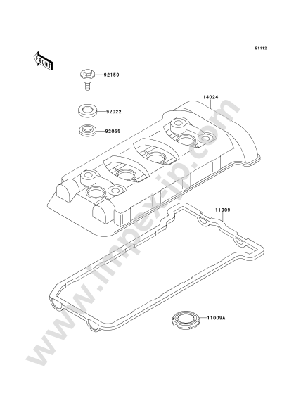 Cylinder Head Cover for KAWASAKI ZX250-C1 1991 — IMPEX JAPAN