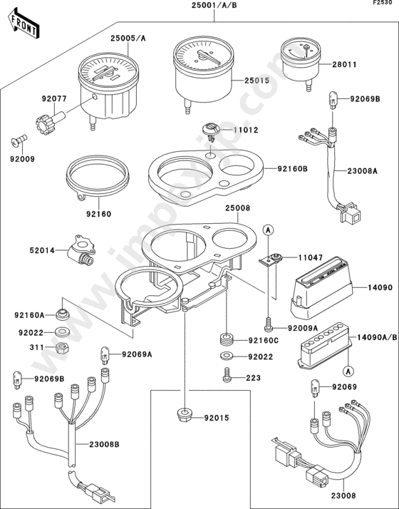 Meter(1/2) for KAWASAKI ZX400-L2 1992 — IMPEX JAPAN