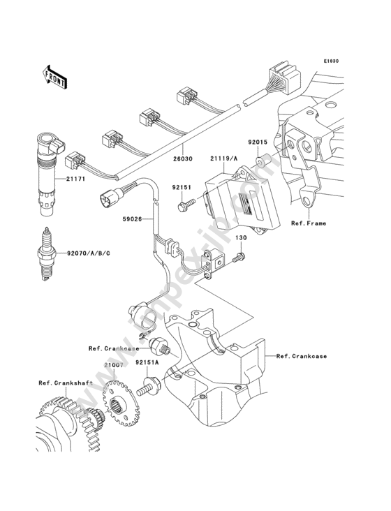 Ignition system for KAWASAKI ZX900-F1 2002 — IMPEX JAPAN