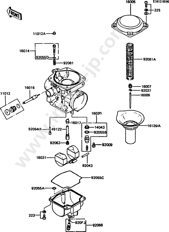 Carburetor parts(zx550-a1/a2/a3) for KAWASAKI ZX550-A2 1985 