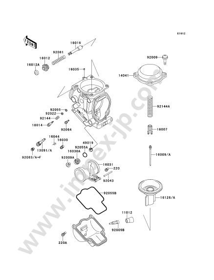 Carburetor Parts for KAWASAKI ZX250-C2 1992 — IMPEX JAPAN