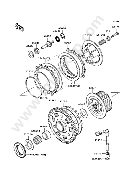 Clutch for KAWASAKI ZX1200-A1H 2000 — IMPEX JAPAN