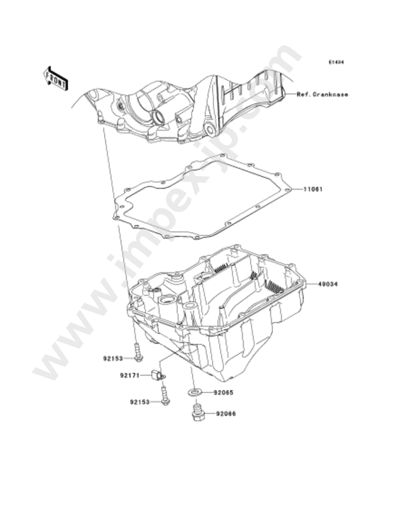 Oil pan for KAWASAKI ZX1000KCF 2012 — IMPEX JAPAN