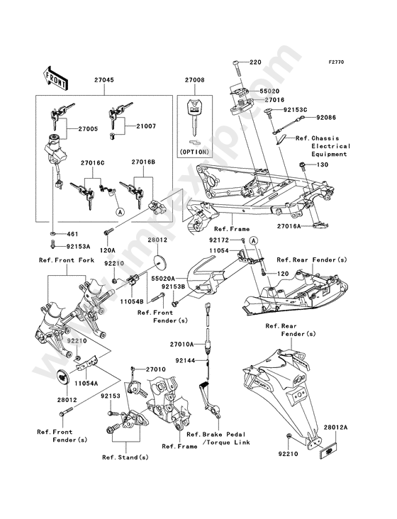 Ignition switch/locks/reflectors for KAWASAKI ZX1400C9FA 2009 