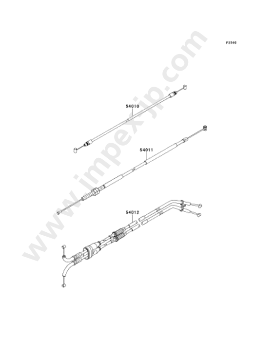 Cables for KAWASAKI ZX1000KCF 2012 — IMPEX JAPAN