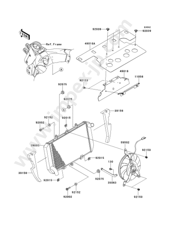 Radiator for KAWASAKI ZX1000HCF 2012 — IMPEX JAPAN