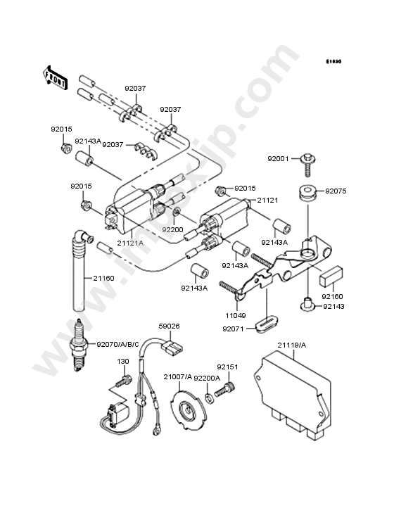 Ignition system for KAWASAKI ZX750-N1 1996 — IMPEX JAPAN