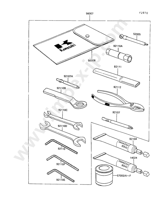 Owners tools for KAWASAKI ZX500-B2 1989 — IMPEX JAPAN