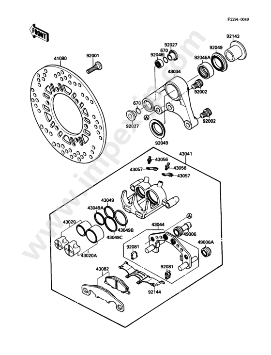 Rear brake for KAWASAKI ZX1000-B1 1988 — IMPEX JAPAN