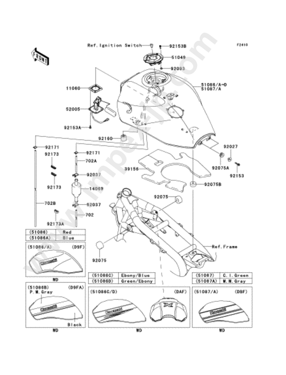 Motorcycle parts KAWASAKI ZRX1200 DAEG 2011 — IMPEX JAPAN