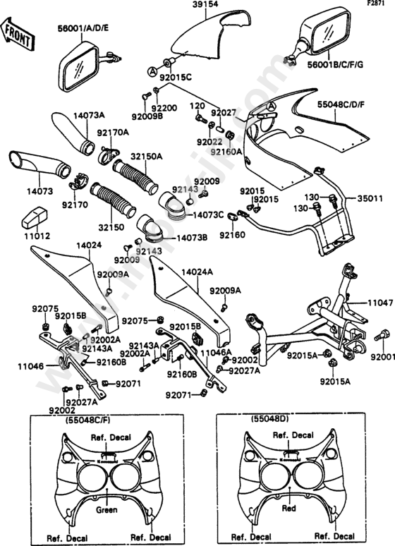 Cowling(1/2) for KAWASAKI ZX750-H2 1990 — IMPEX JAPAN