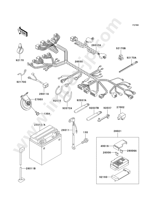 Chassis electrical equipment for KAWASAKI ZX750-P2 1997 — IMPEX JAPAN