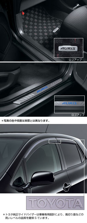 набор основной (тип 2), [набор (накладка порога с подсветкой), (коврик салона (роскошный тип)), (дефлектор двери (основной))] для Toyota AURIS ZRE154H-BHXEK (Окт. 2006 – Дек. 2008)