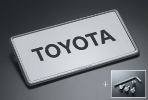 Рамка номера с набором против кражи (тип 2):[основной / основная часть набора](набор (секретный болт (для рамки номера))), (рамка номера передняя (основной)), (рамка номера задняя (основной)) для Toyota AURIS NZE154H-BHXNK-S (Окт. 2006 – Дек. 2008)