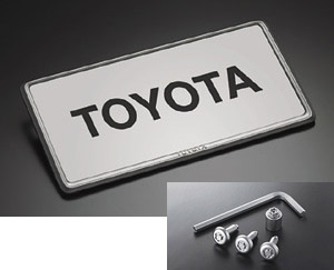 ? амка номера с набором против кражи (тип 2), основная часть набора (набор (секретный болт [для рамки номера])) основная часть набора (рамка номера передняя / задняя, тип 2 [основной]) для Toyota VITZ KSP90-AHXDK (Авг. 2010 – Дек. 2010)